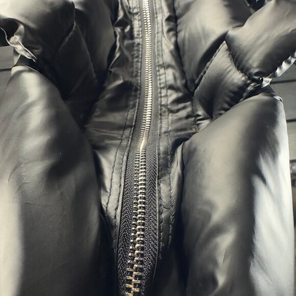 Black Quilted Puffer Tote Bag Puffy Shoulder Purse Y2K Streetwear Designer Look - Picture 11 of 15